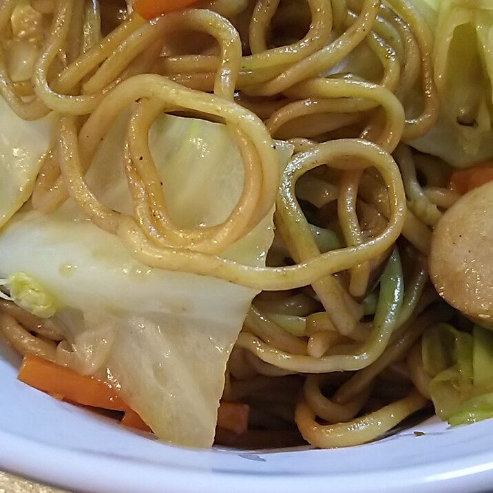 無水鍋で♪手抜き焼きそば